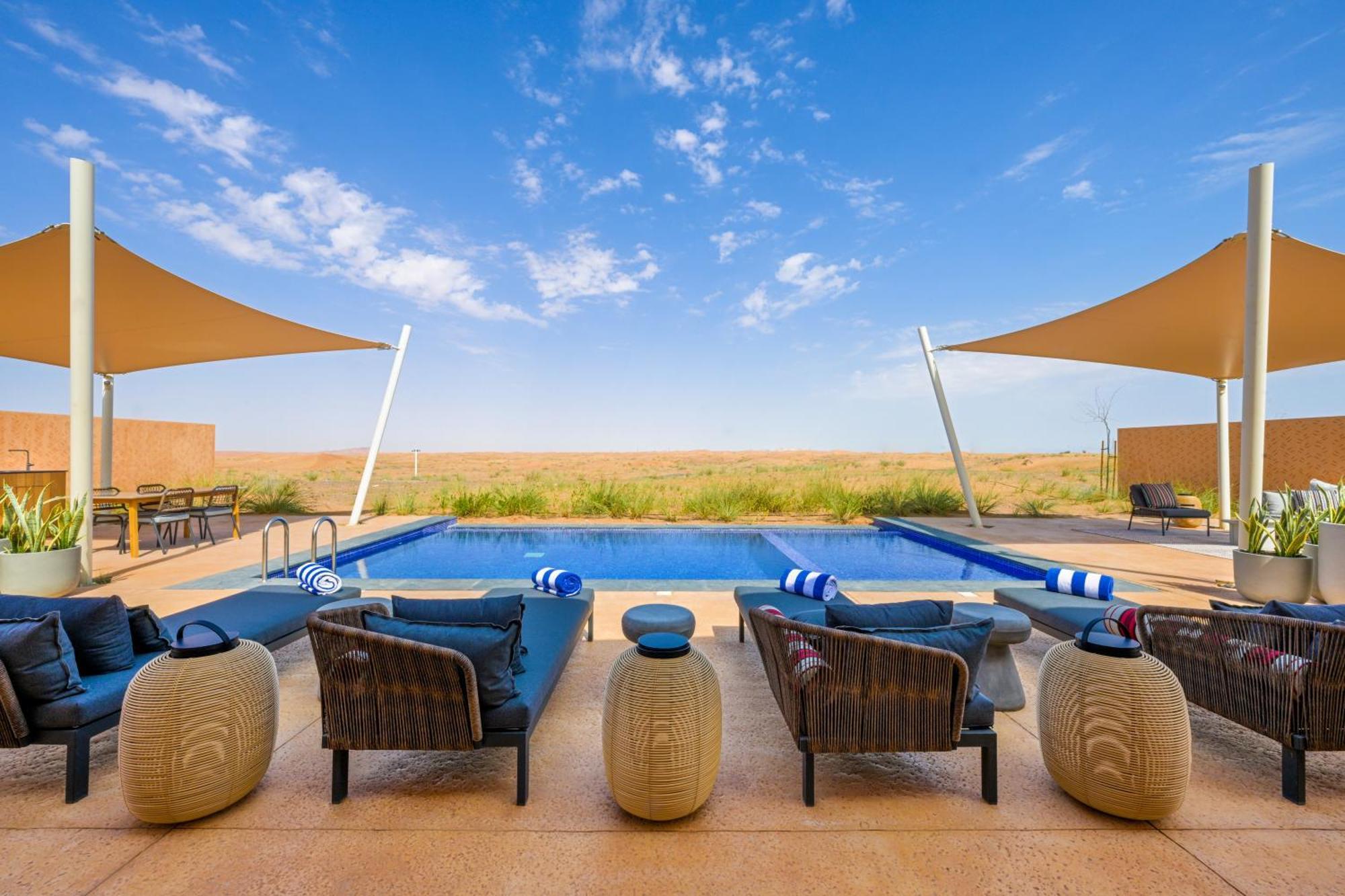 מלון Margham Al Badayer Retreat By Sharjah Collection מראה חיצוני תמונה The pool at the Al Maha Desert Resort